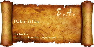 Daku Alba névjegykártya